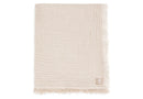 Jollein - Deken Wieg 75x100cm Fringe Stripe - Biscuit/Ivory - GOTS