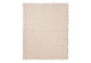 Jollein - Deken Wieg 75x100cm Fringe Stripe - Biscuit/Ivory - GOTS