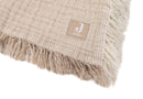 Jollein - Deken Wieg 75x100cm Fringe Stripe - Biscuit/Ivory - GOTS