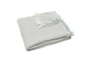 Jollein - Deken Wieg 75x100cm Fringe Stripe - Sea Green/Ivory - GOTS