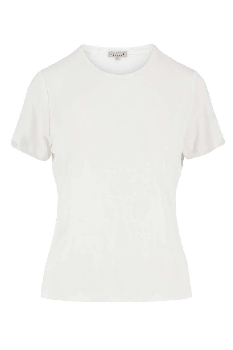 Zusss - T-shirt met ronde hals - Wit