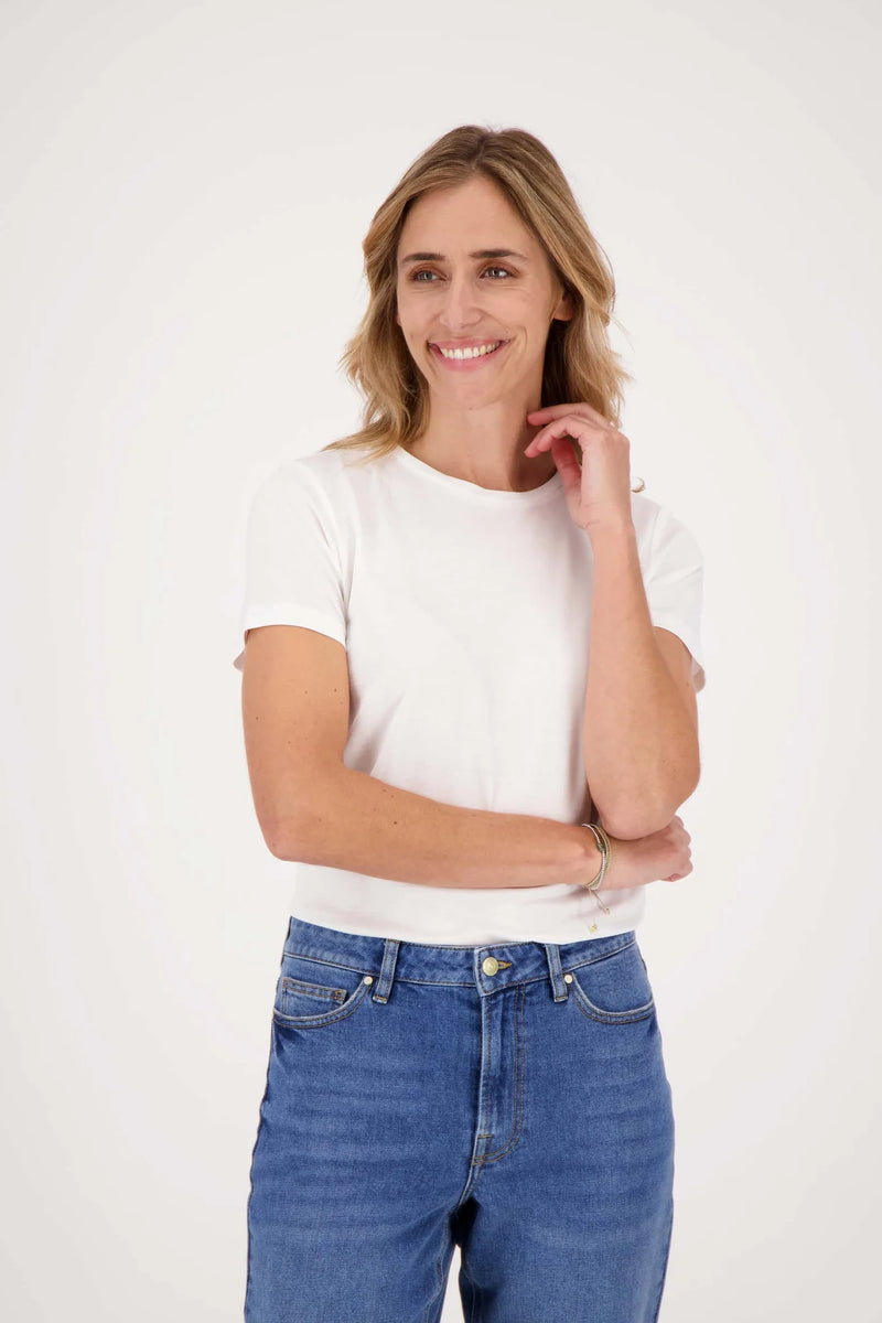 Zusss - T-shirt met ronde hals - Wit