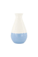 Zusss - Vaasje keramiek small - Wit/Blauw