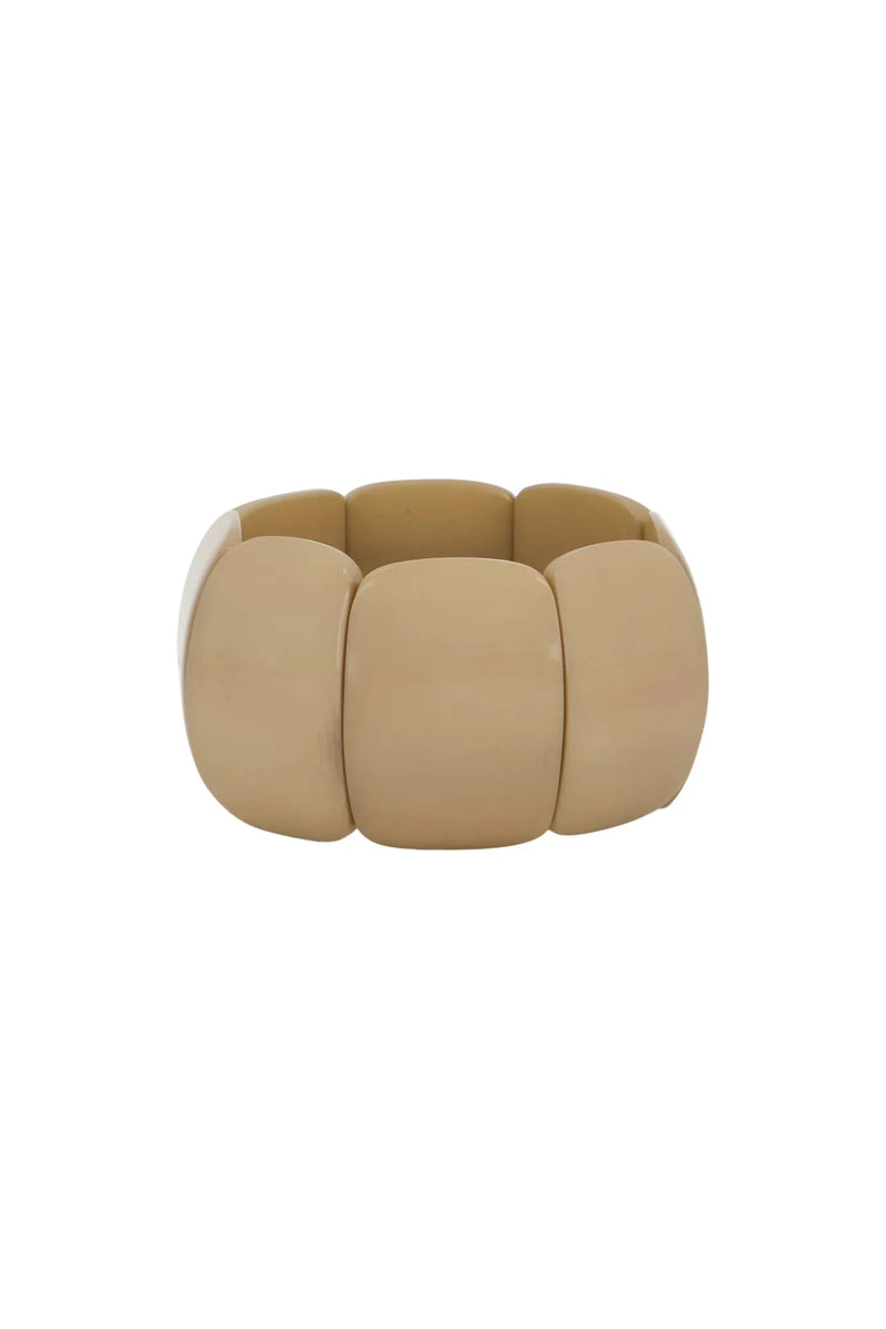 Zusss -Brede kralen armband - Humus
