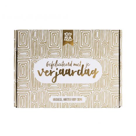 100% leuk - Cadeaupakket - Fijne verjaardag