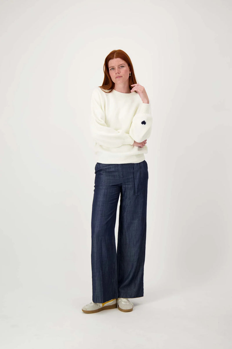 Zusss Trui met hartje detail - Off White