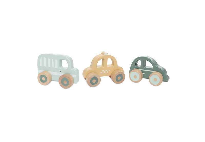 Jollein - Houten auto op wielen - 3 Stuks