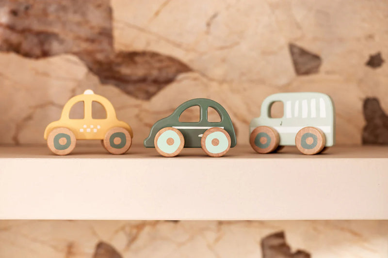 Jollein - Houten auto op wielen - 3 Stuks