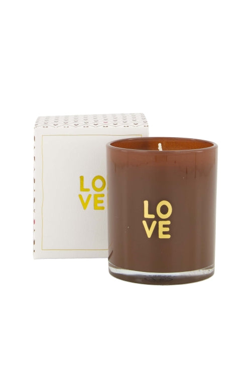 Zusss - Geurkaars glas in doosje Love - Bruin
