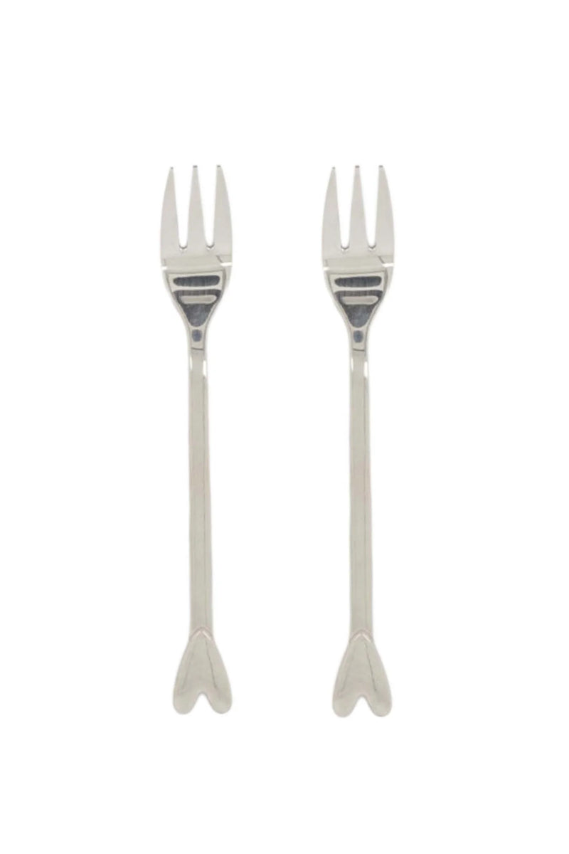 Zusss - Set van 2 vorkjes - Hartje Silver