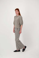 Zusss - Geruite lange broek - Kit/Mid brown