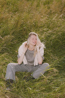 Zusss - Geruite lange broek - Kit/Mid brown