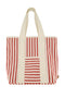 Zusss - Streep Tas - Wit/Rood