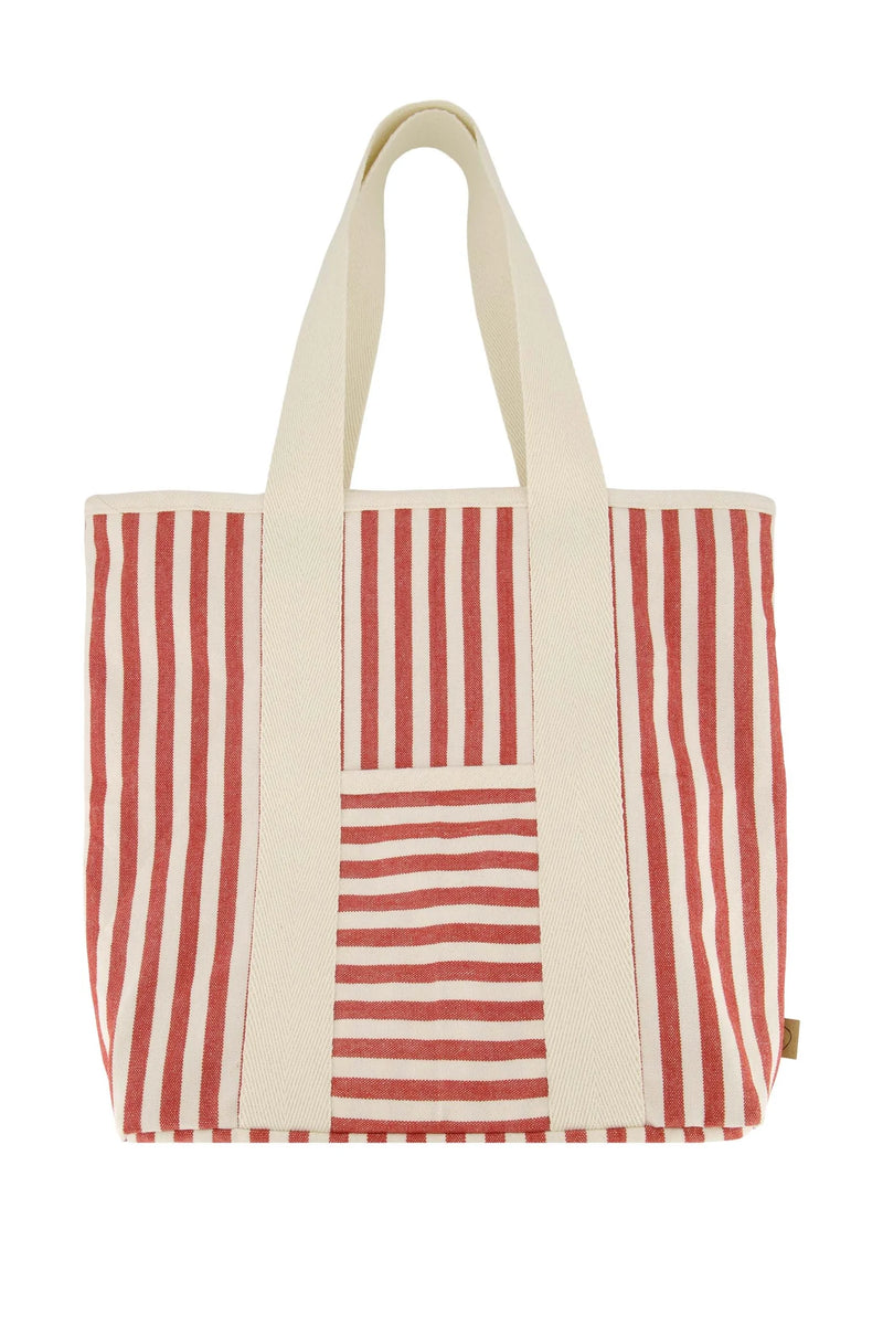 Zusss - Streep Tas - Wit/Rood