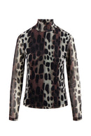 Zusss - Mesh top met giraf print - Multicolor