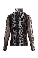 Zusss - Mesh top met giraf print - Multicolor