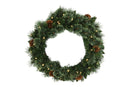 Krans - groen - kerst - met Led-verlichting