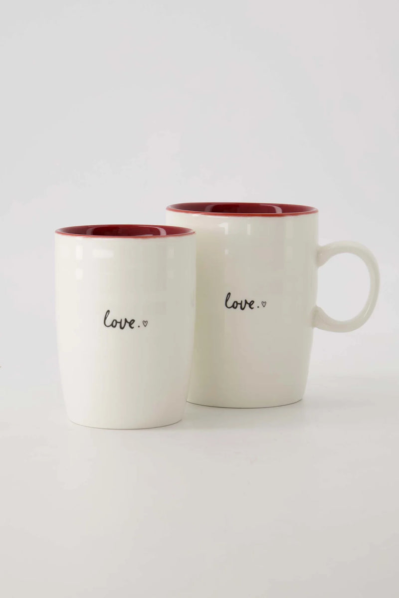 Zusss - Koffiemok Love - Wit/Rood