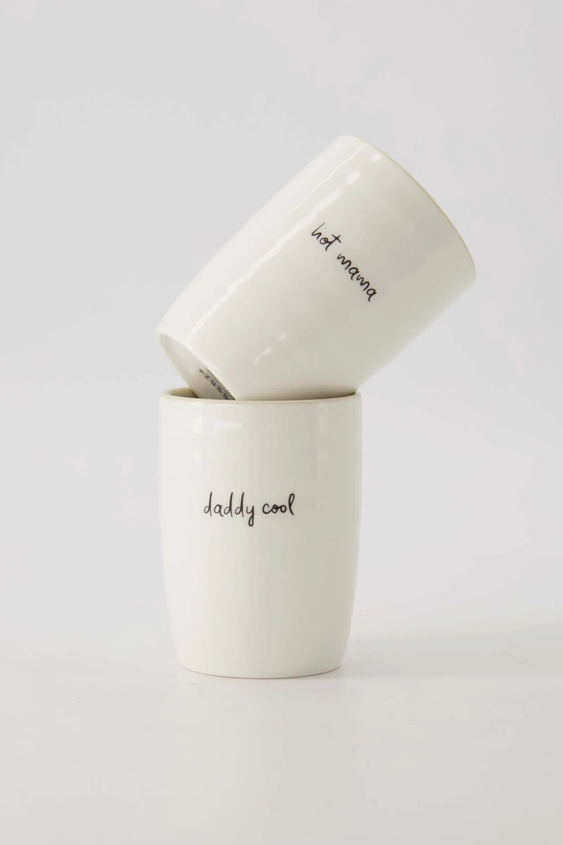 Zusss - Koffiemok Hot Mama - Wit/Zand/Zwart