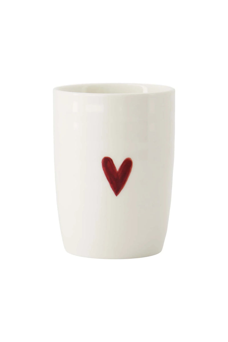 Zusss - Koffiemok Hartje - Wit/Rood
