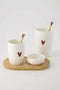 Zusss - Koffiemok Hartje - Wit/Rood