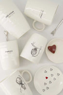 Zusss - Koffiemok Vrouw - Wit/Zwart