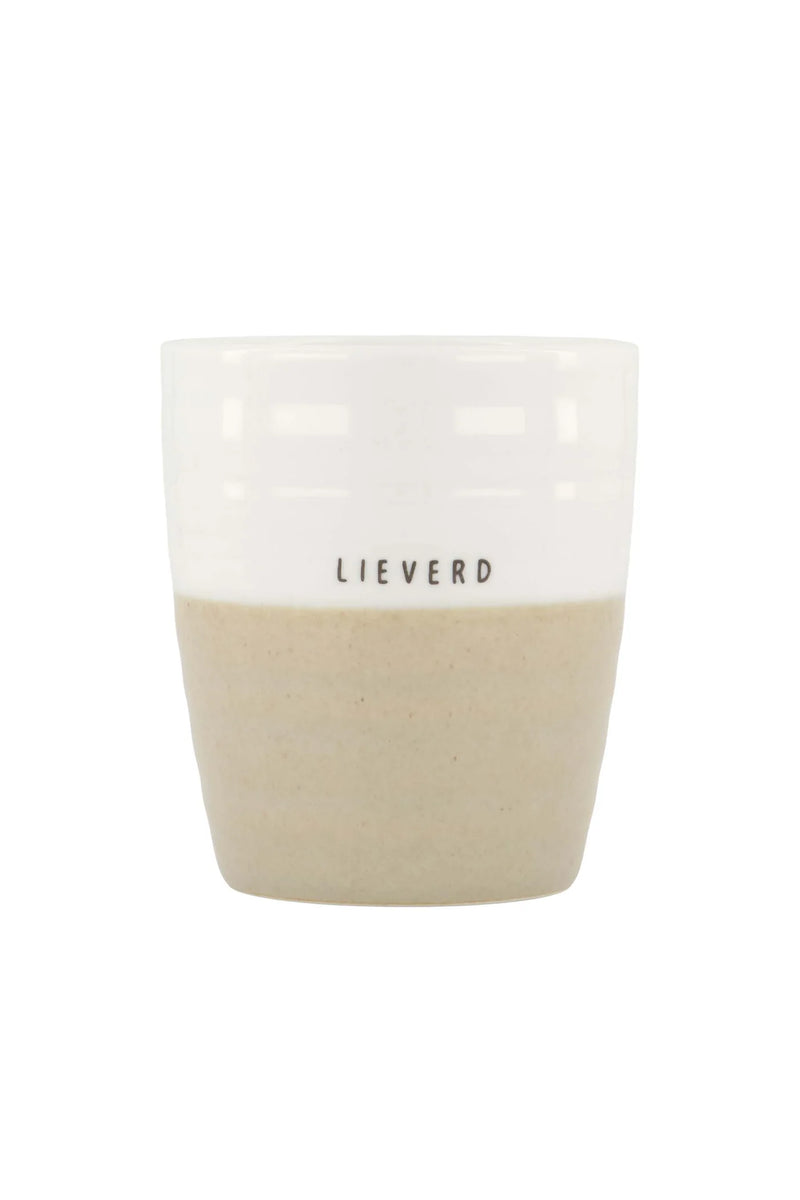Zusss - Koffiemok Lieverd - Wit/Zand