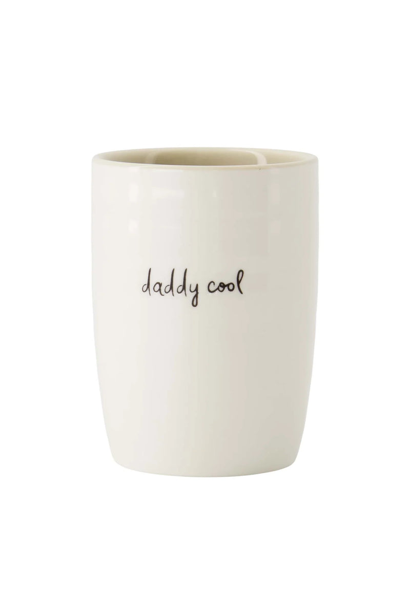 Zusss - Koffiemok Daddy Cool - Wit/Zand/Zwart