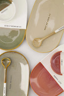 Zusss - Serveerschaal Happy Life - Wit/Burgundy