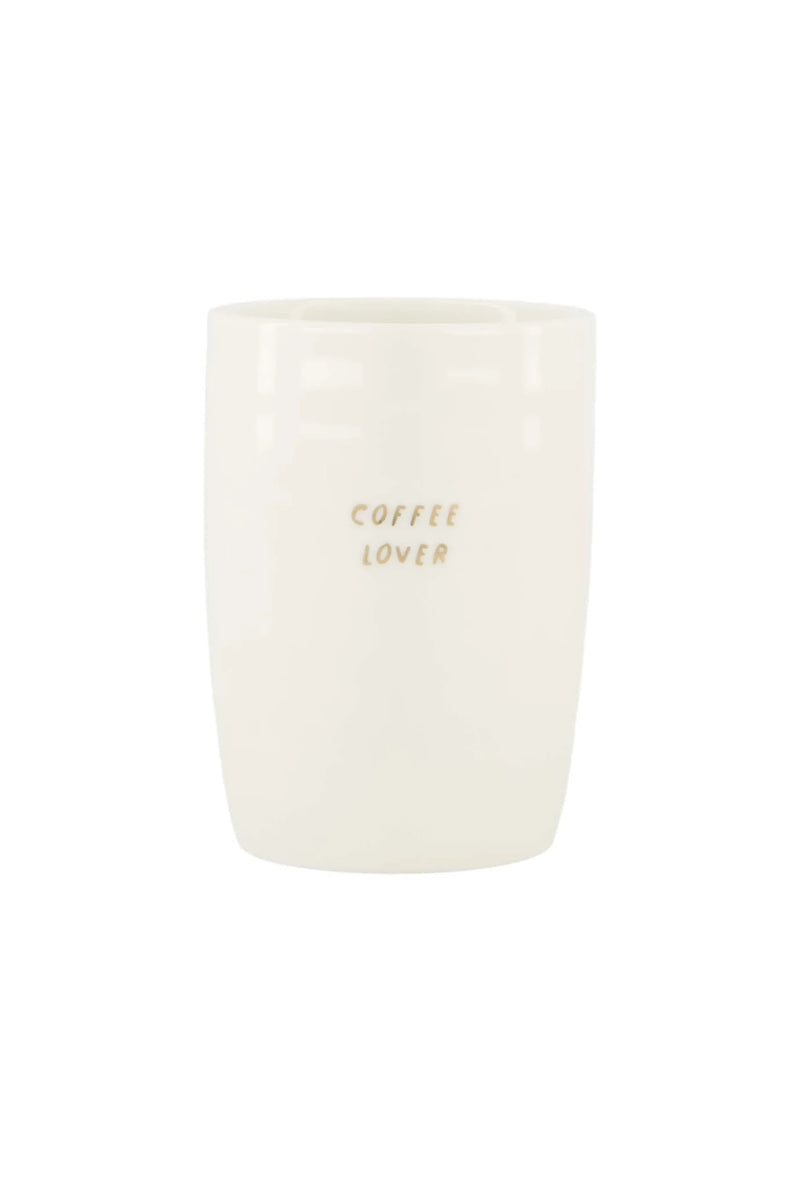 Zusss - Koffiemok Coffee Lover - Wit/Goud