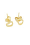 Zusss - Open Hartje Studs Oorbellen - Goud