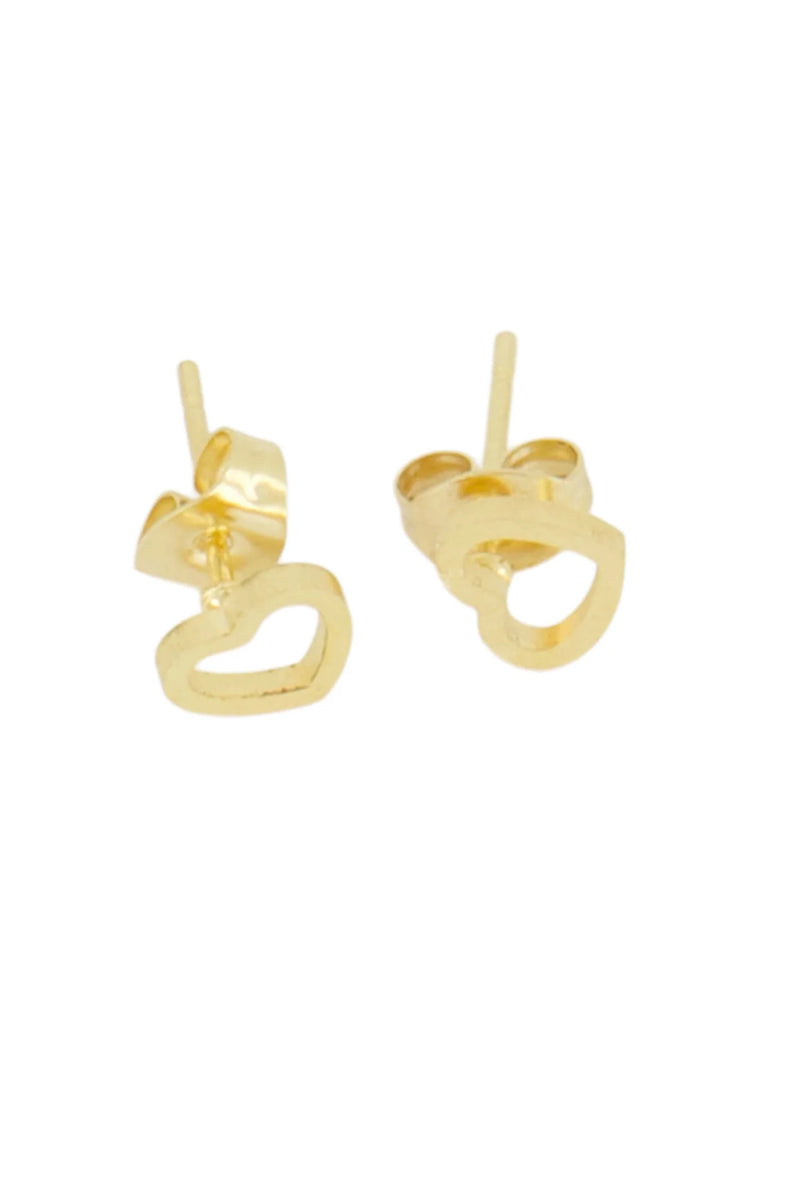 Zusss - Open Hartje Studs Oorbellen - Goud