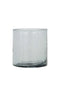 Zusss - Waxinelichthouder Hammered Glas M - Grijsblauw