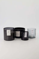 Zusss - Waxinelichthouder Hammered Glas M - Grijsblauw