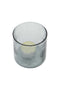 Zusss - Waxinelichthouder Hammered Glas M - Grijsblauw