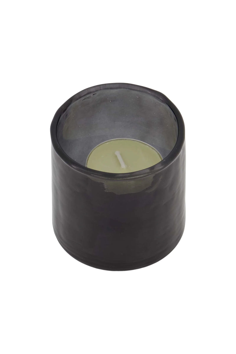 Zusss - Waxinelichthouder Hammered Glas S - Antracietgrijs