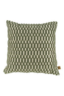 Zusss - Kussen Corduroy/Velvet Grafisch 45x45cm - Offwhite/Groen