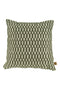 Zusss - Kussen Corduroy/Velvet Grafisch 45x45cm - Offwhite/Groen