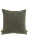 Zusss - Kussen Corduroy/Velvet Grafisch 45x45cm - Offwhite/Groen