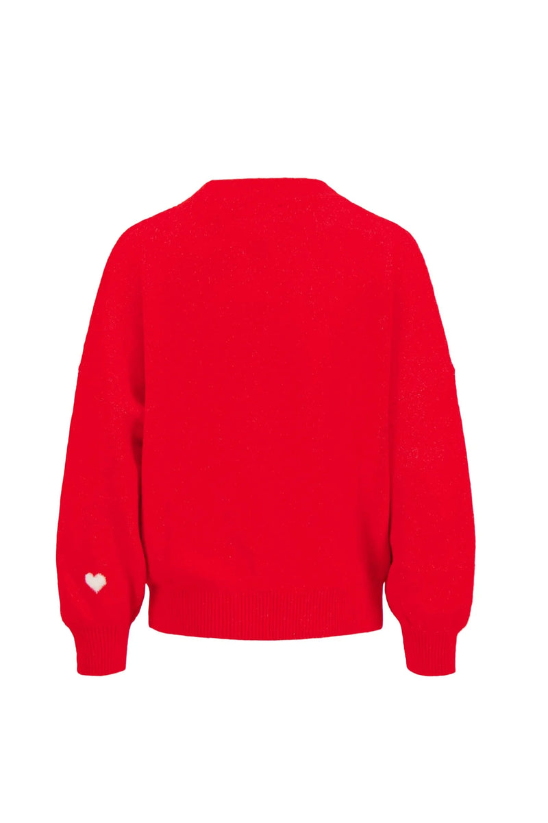 Zusss - Trui met hartje detail - Rood