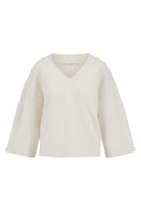 Zusss - Heerlijke zachte Trui met driekwart mouw - Off White