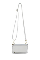 Zusss - Schoudertasje Met Flap - Zilver