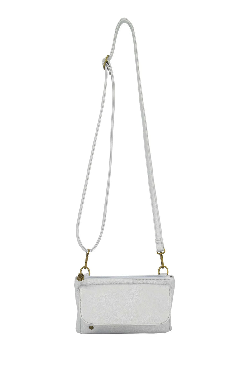 Zusss - Schoudertasje Met Flap - Zilver