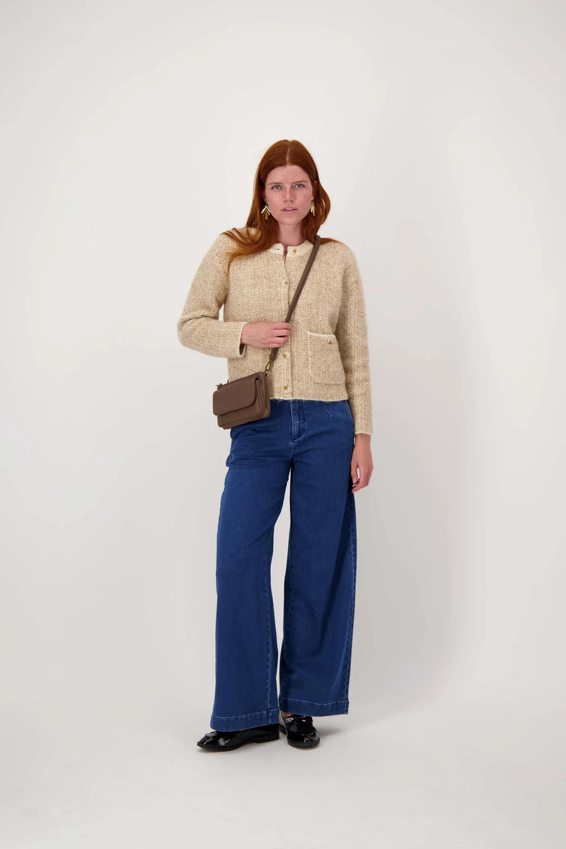 Zusss - Schoudertasje Met Flap - bruin