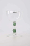 Zusss Wijnglas Sparkle - Transparant Groen