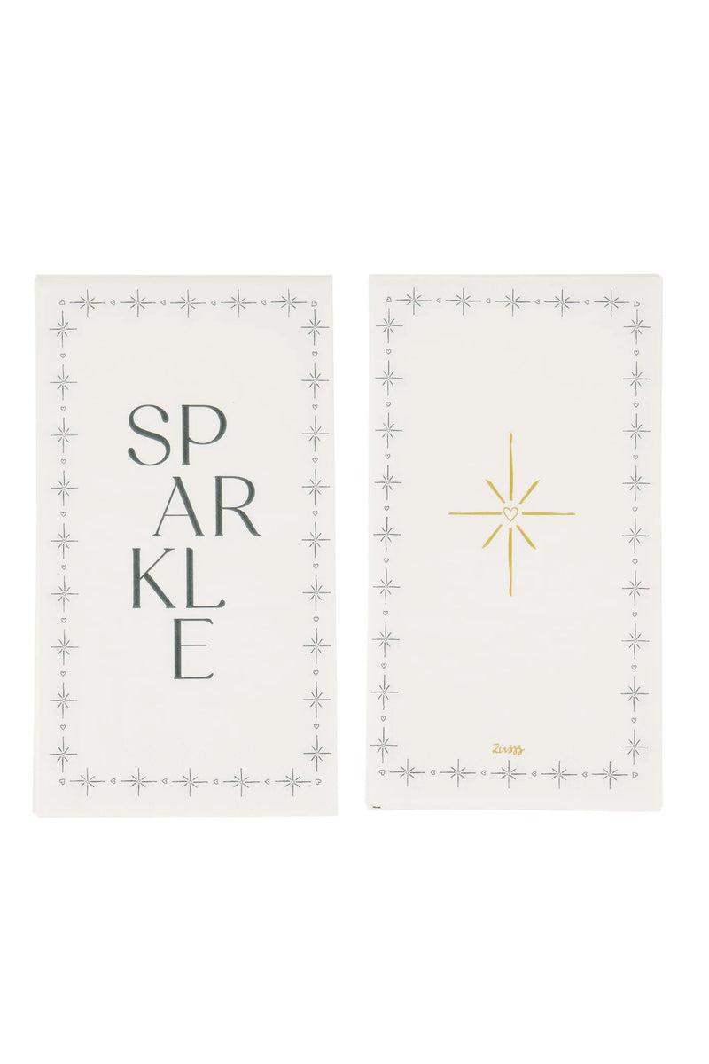 Zusss - Servetten - Sparkle Wit/ Donkerblauw