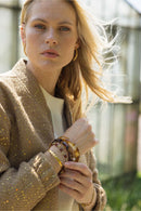 Zusss - Set van 2 resin armbanden - Mid brown