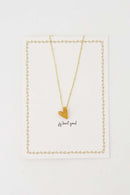 Zusss Ansichtkaart Ketting Hartje - Jij bent goud - Wit/Goud