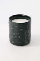 Zusss - Geurkaars Keramiek Time To Sparkle - Donkergroen