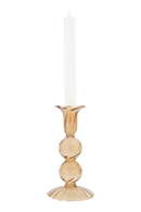 Zusss - Kandelaar Glas Bolling L - bruin
